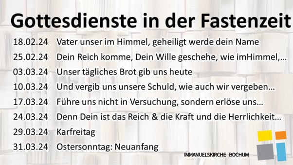 Fastenzeit Und Du… Wie Läufts? – Immanuelskirche Bochum